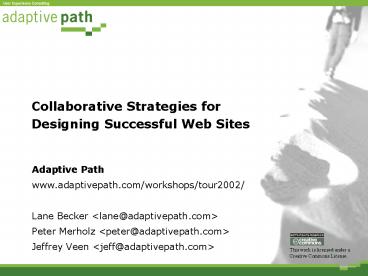 Collaborative Strategies for Designing Successful Web Sites