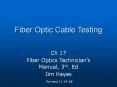 Fiber Optic Cable Testing PowerPoint PPT Presentation