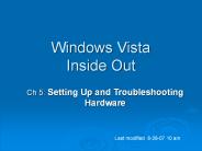 Windows Vista Inside Out