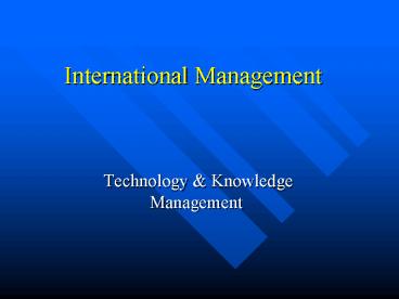 International Management