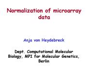 Normalization of microarray data