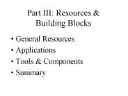 Part III: Resources