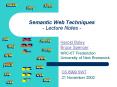Semantic Web Techniques Lecture Notes PowerPoint PPT Presentation