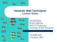 Semantic Web Techniques Lecture Notes PowerPoint PPT Presentation