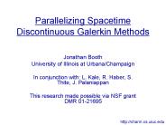 Parallelizing Spacetime Discontinuous Galerkin Methods