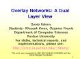 Overlay Networks: A Dual Layer View PowerPoint PPT Presentation