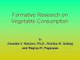 Formative Research on Vegetable Consumption PowerPoint PPT Presentation