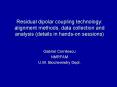 Residual dipolar coupling technology: alignment methods, data collection and analysis details in han PowerPoint PPT Presentation