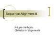 Sequence Alignment II PowerPoint PPT Presentation