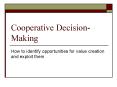 Cooperative DecisionMaking PowerPoint PPT Presentation