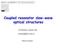 Coupled resonator slow-wave optical structures