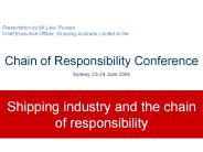 Presentation by Mr Llew Russell,