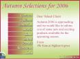 Autumn Selections for 2006 PowerPoint PPT Presentation