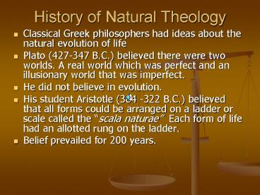 History of Natural Theology