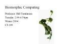 Biomorphic Computing PowerPoint PPT Presentation