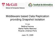 Middleware based Data Replication providing Snapshot Isolation