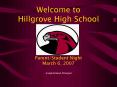 Welcome to Hillgrove High School PowerPoint PPT Presentation