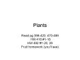 Plants PowerPoint PPT Presentation