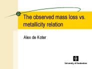 The observed mass loss vs. metallicity relation