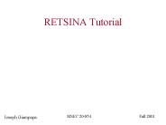 RETSINA Tutorial