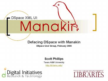 Defacing DSpace with Manakin