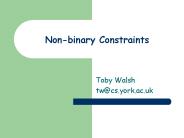 Nonbinary Constraints