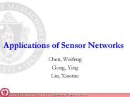 Applications of Sensor Networks