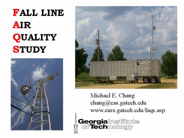 FALL LINE AIR QUALITY STUDY