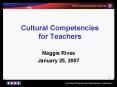 Cultural Competencies for Teachers PowerPoint PPT Presentation