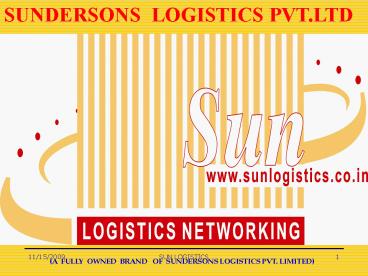 SUNDERSONS LOGISTICS PVT'LTD