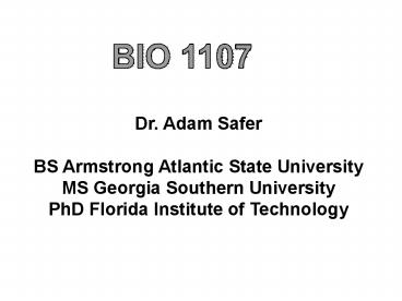 Dr. Adam Safer