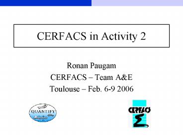 CERFACS in Activity 2