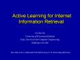 Active Learning for Internet Information Retrieval PowerPoint PPT Presentation
