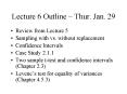 Lecture 6 Outline Thur' Jan' 29 PowerPoint PPT Presentation