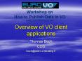 Overview of VO client applications PowerPoint PPT Presentation