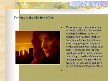 The Fate of the Children of Lir