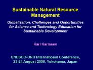 Sustainable Natural Resource Management