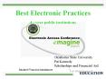 Best Electronic Practices 4 - year public institutions PowerPoint PPT Presentation