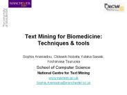 Text%20Mining%20for%20Biomedicine:%20Techniques%20