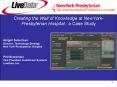 Creating the Wall of Knowledge at NewYorkPresbyterian Hospital: a Case Study PowerPoint PPT Presentation