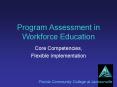 Program Assessment in Workforce Education PowerPoint PPT Presentation