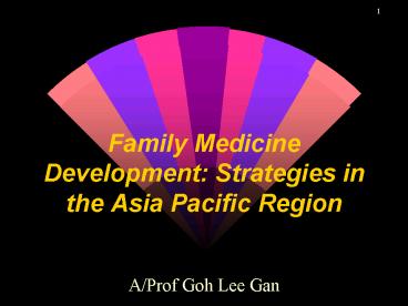 Family Medicine Development: Strategies in the Asia Pacific Region
