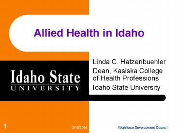 Allied Health in Idaho