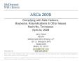 ASCs 2009 PowerPoint PPT Presentation