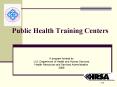 Public Health Training Centers PowerPoint PPT Presentation