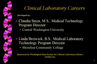 Clinical Laboratory Careers