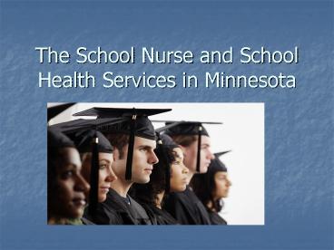 The School Nurse and School Health Services in Minnesota