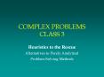 COMPLEX PROBLEMS CLASS 3 PowerPoint PPT Presentation