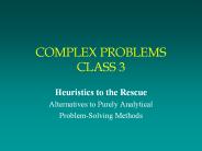 COMPLEX PROBLEMS CLASS 3