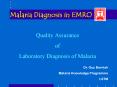 Malaria Diagnosis in EMRO PowerPoint PPT Presentation